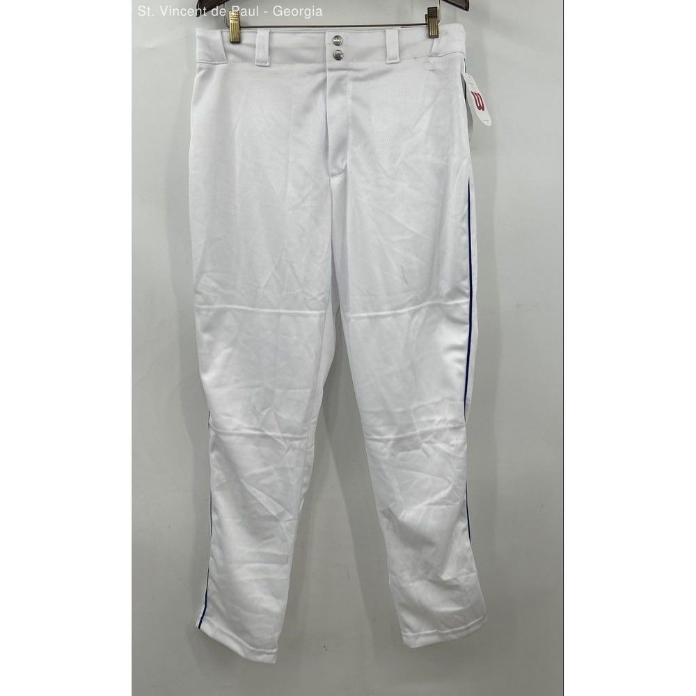 Wilson Semi Relaxed Piped Baseball Pants Men's Large White NWT Flaws